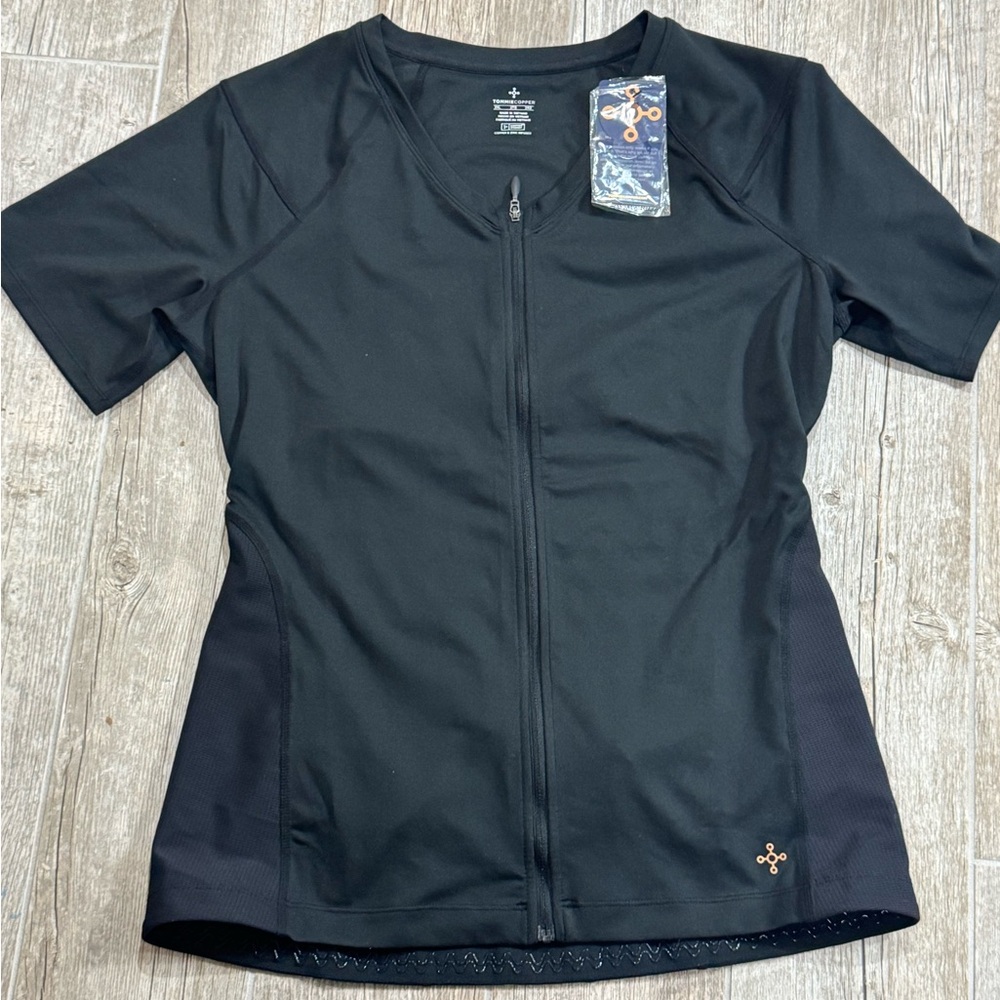 NWT Tommie Copper Women's Black Zip-Up Top XXL